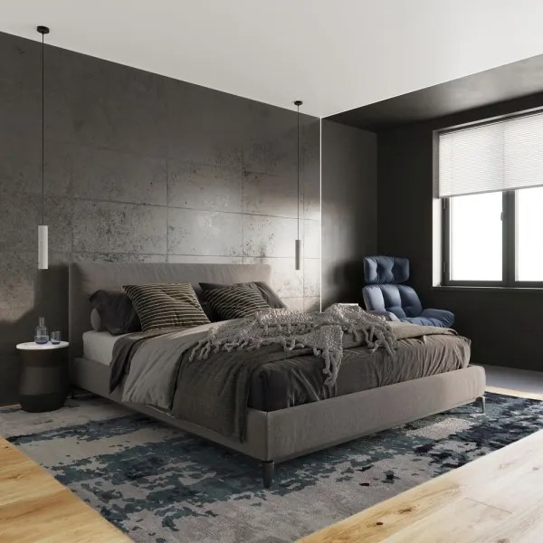 Sollux SL.0655 - Luster na lanku LUVO 3xGU10/40W/230V betón/čierna