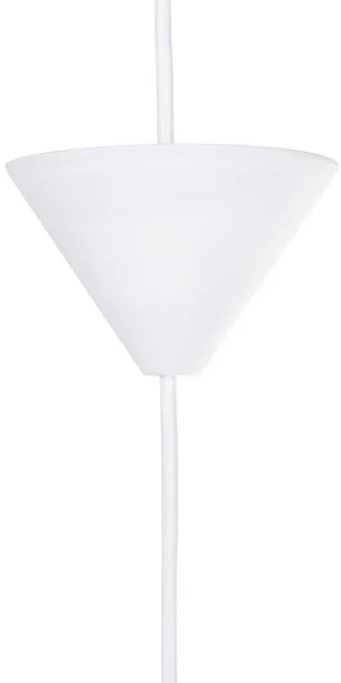 Závesná lampa biela/medená KALLAR Beliani