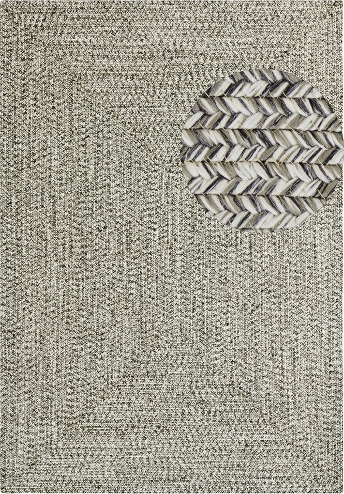 Hanse Home, Kusový koberec Braided 105552 Melange – na von aj na doma, 160x230, béžová, chodba / predsieň