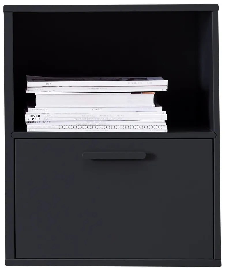 Čierny nástenný nočný stolík Keep by Hammel