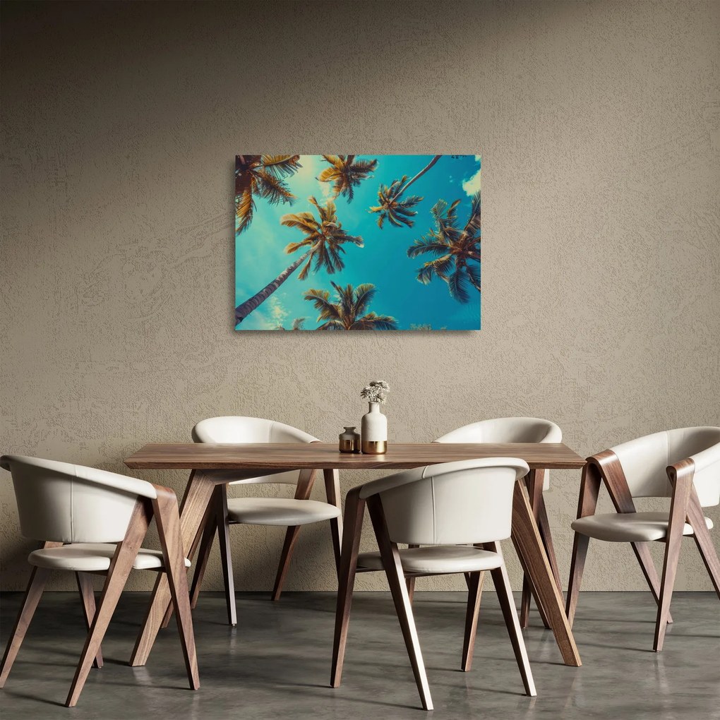 Sklenený obraz - Vysoké palmy (70x50 cm)