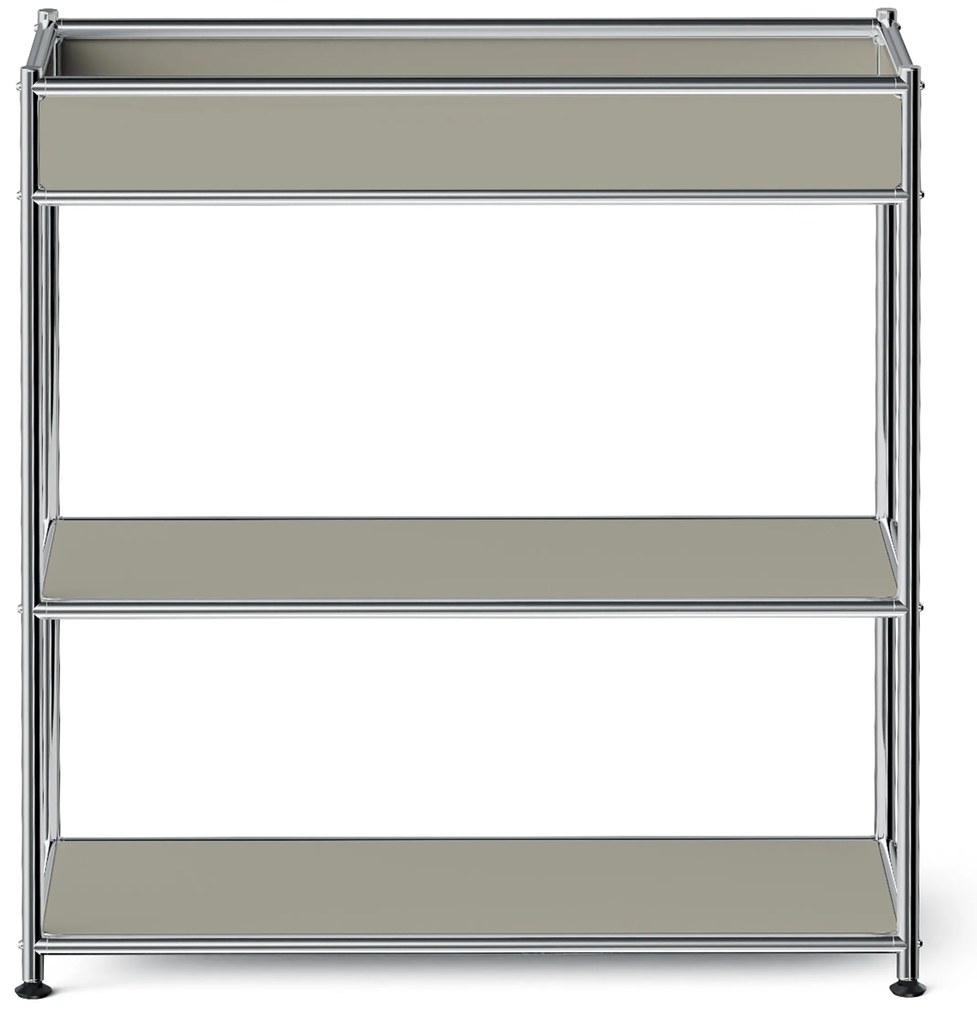 Kovová konzola »CN3 Slim Line« s poličkou, svetlosivá