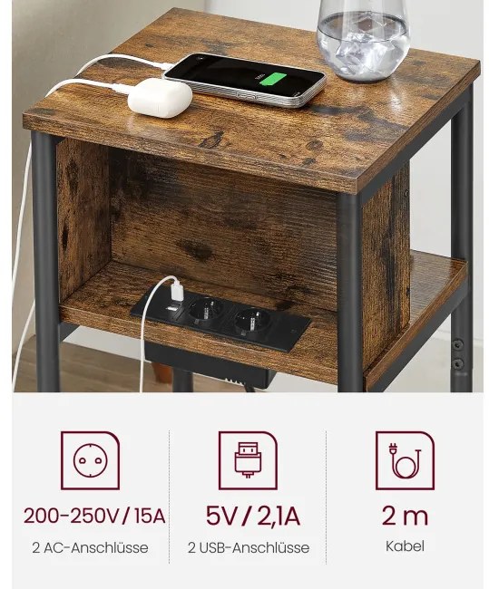 Príručný stolík so zásuvkami LET375B01