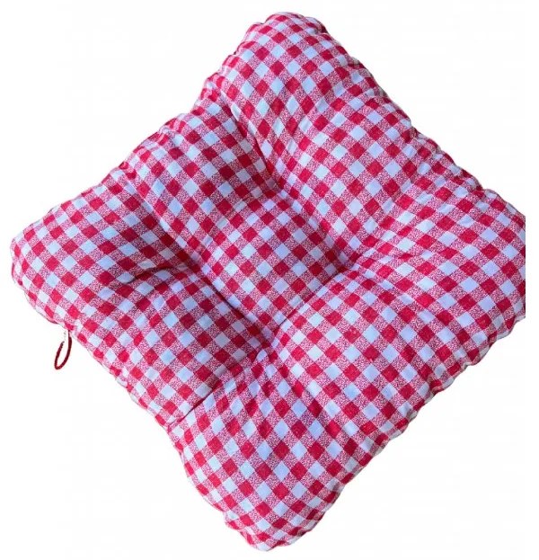 Podložka na stoličku - Kocka malá červená