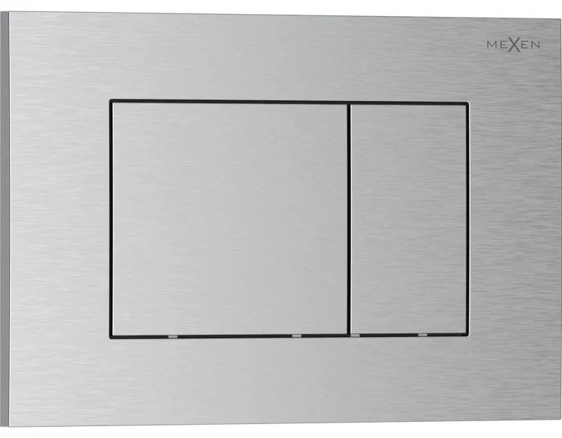 Mexen Tex 02, tlačidlo na splachovanie, brúsený nikel, 6102-10