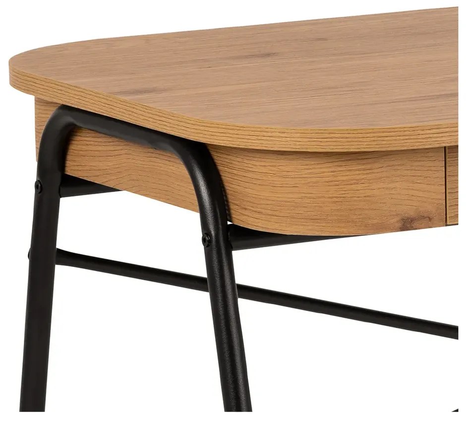 Písací stôl Blueton 120 cm dub divoký/čierny