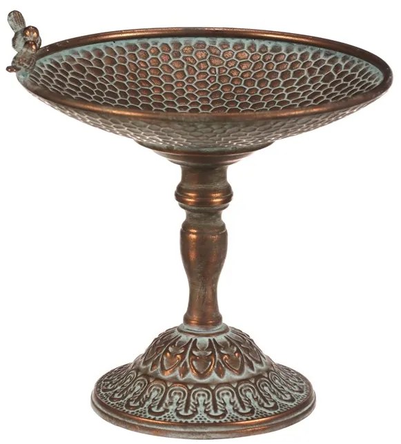 Autronic BONTEC Stojan kovový - 29 cm, aranžovací, s vtáčikmi, medený Farba: Medená