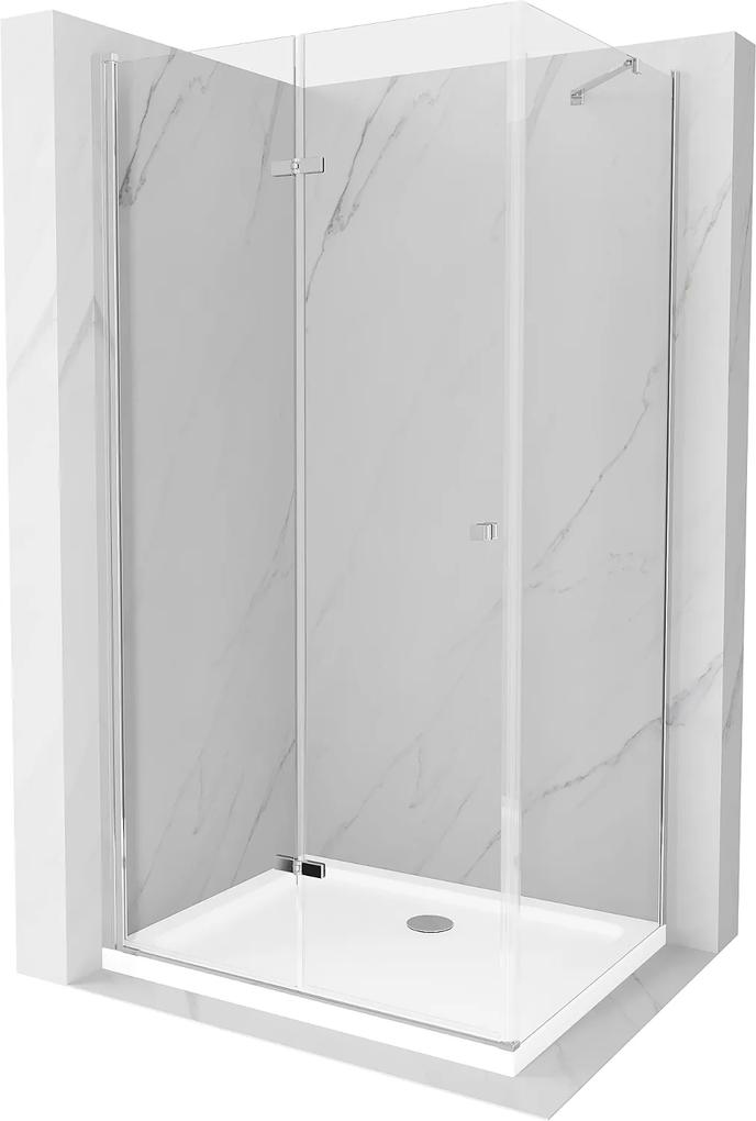 Mexen Lima sprchovací kút 100x70cm, 6mm sklo, chrómový profil - číre sklo + Slim sprchová vanička - 856-100-070-00-00-4010