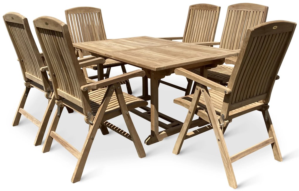 Noela Záhradná drevená zostava 1+6 pre 6 osôb Bali II.