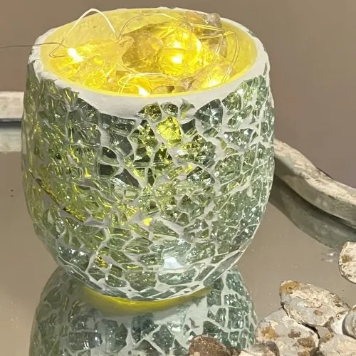Mosaic LED lamp - candle holder Citrine KEG ICE