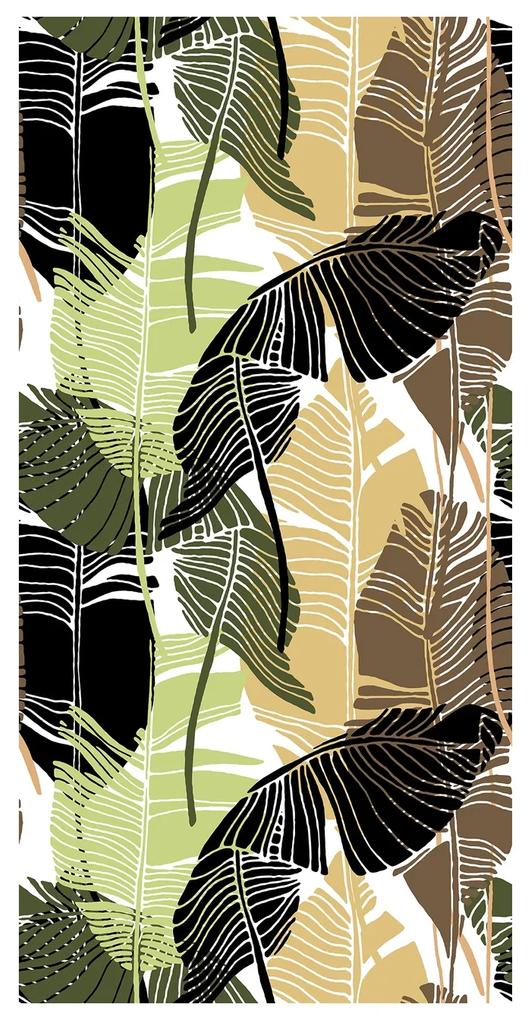 Tapeta - Tropické listy, zemité odtiene