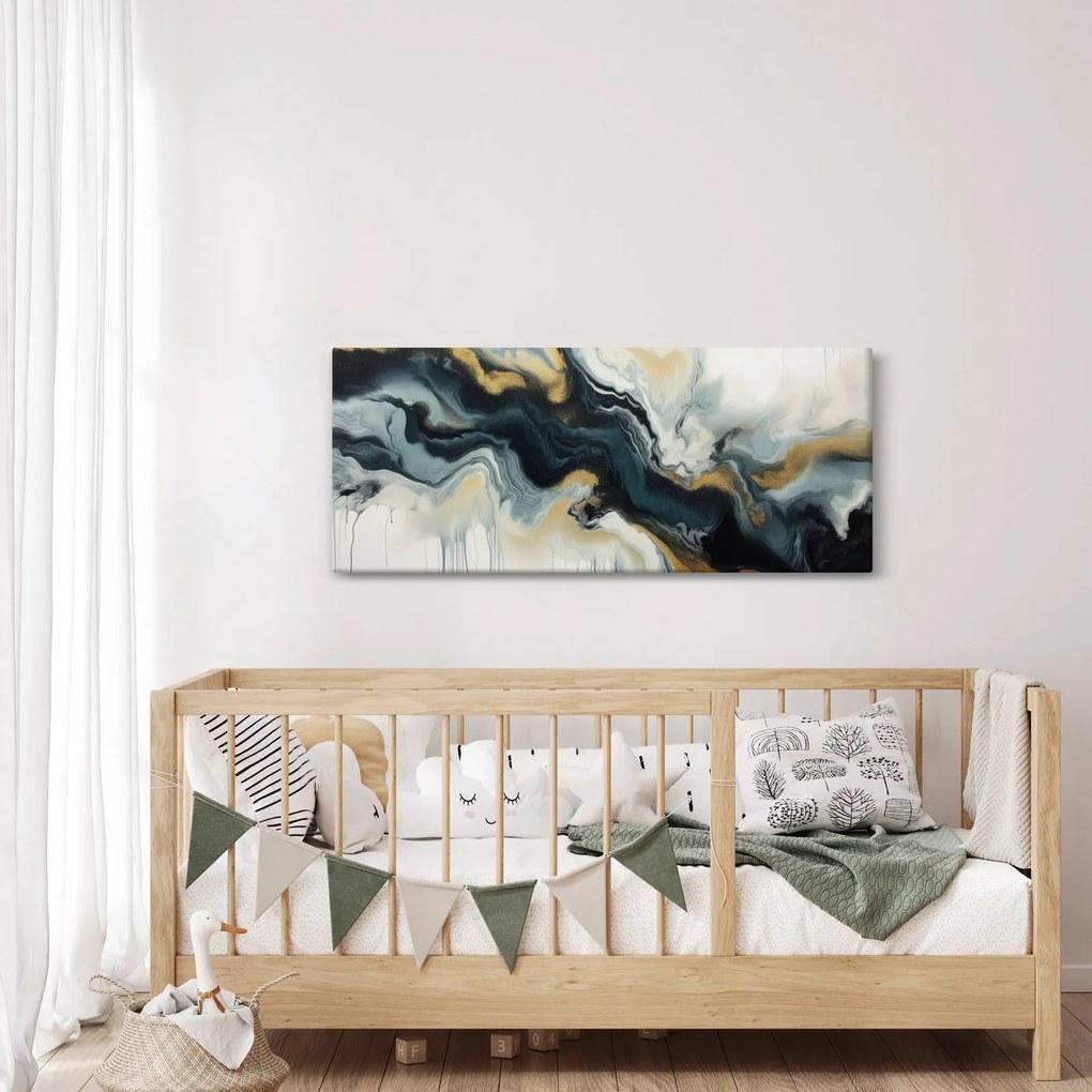 Obraz - Mramorovaná kresba (120x50 cm)