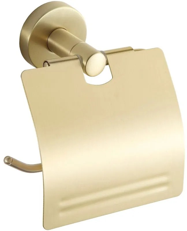 Mexen Remo, držiak na toaletný papier s krytom, zlatá matná, 7050733-55