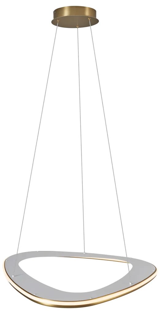 Dizajnové závesné svietidlo zlaté s 3-stupňovým stmievaním - Organico