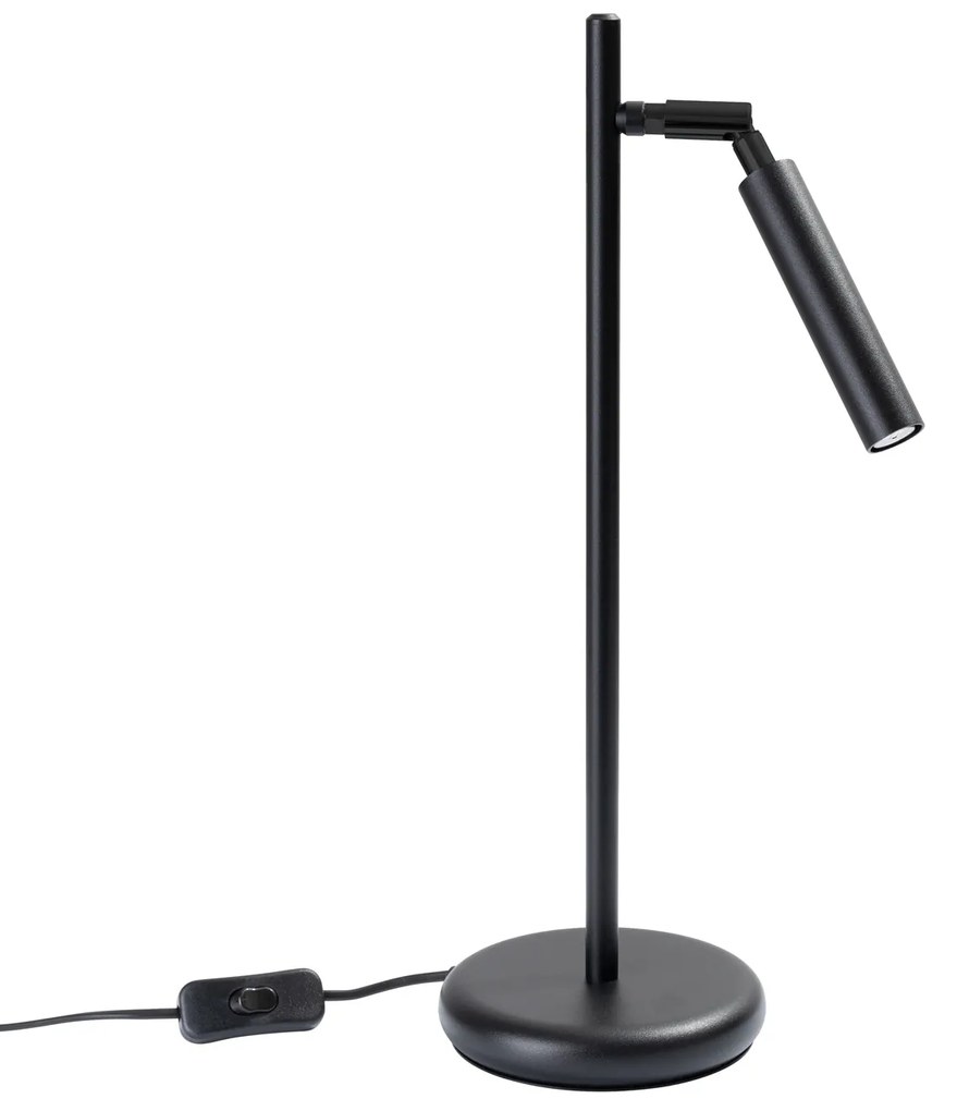 Stolná lampa Pastelo, 1x čierne kovové tienidlo