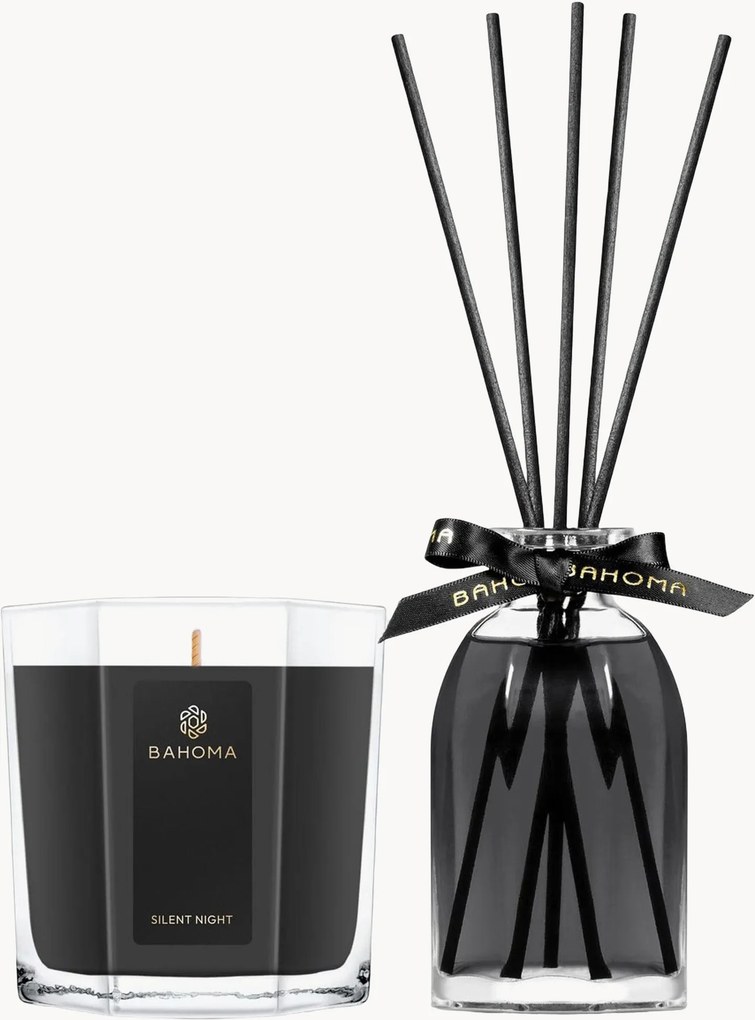 Difúzor a vonná sviečka Silent Night, 2 ks (Tangerine, Nutmeg, Bay Berry)
