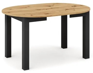 Rozkladací jedálenský stôl WILY dub artisan/čierna
