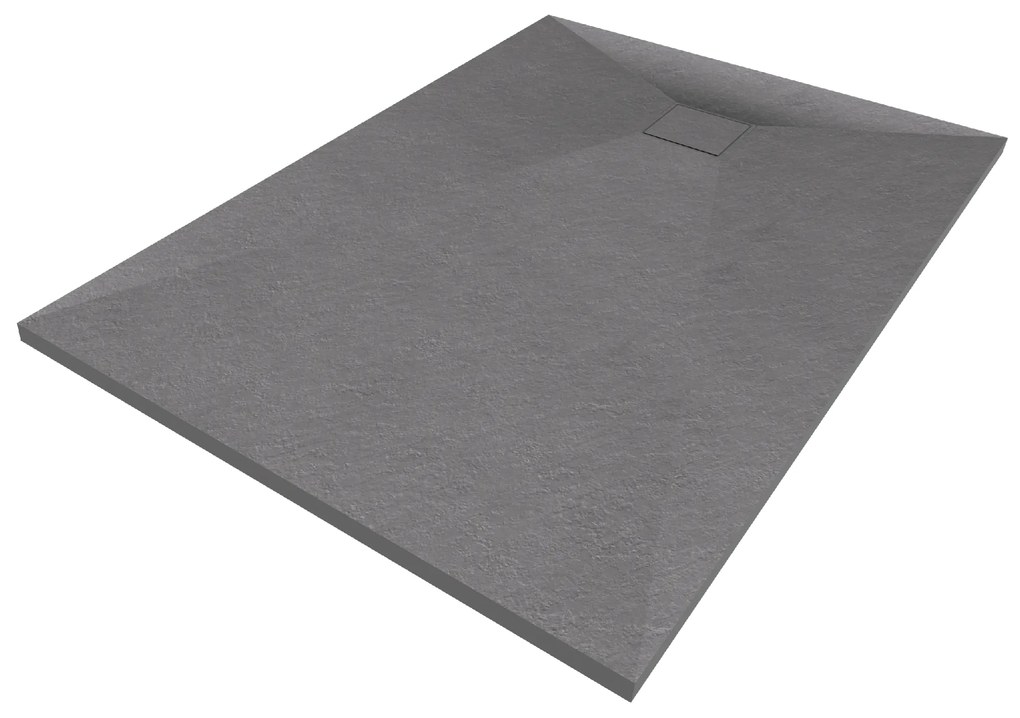Erga Oldaf, SMC obdĺžniková sprchová vanička 120 x 80 cm, šedá matná, ERG-GMA-OL-80120G