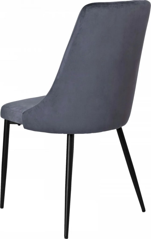 Čalúnená stolička LINCOLN zamat sivá