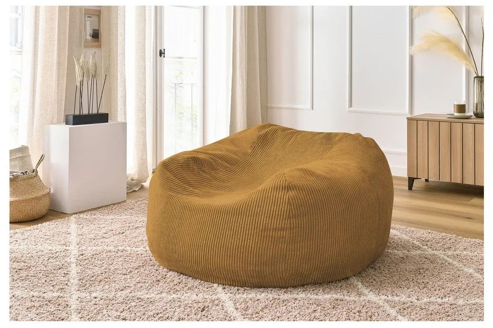 Sedací vak v horčicovej farbe Voltaire – Bobochic Paris