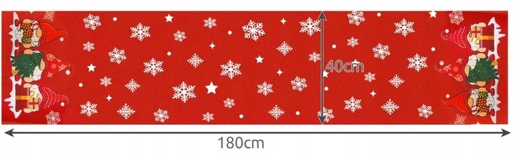 Ruhhy 22482 Vianočný behúň na stôl 180 x 40 cm červená