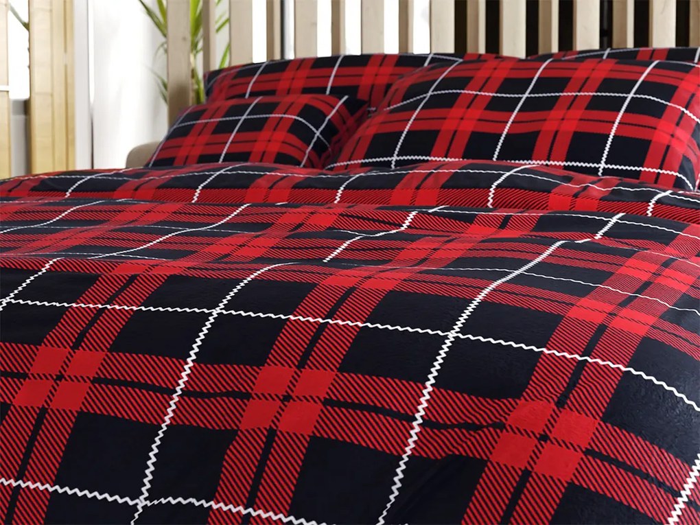 Obliečky mikroplyš ALBURY červené Rozmer obliečky: 70 x 90 cm | 140 x 200 cm