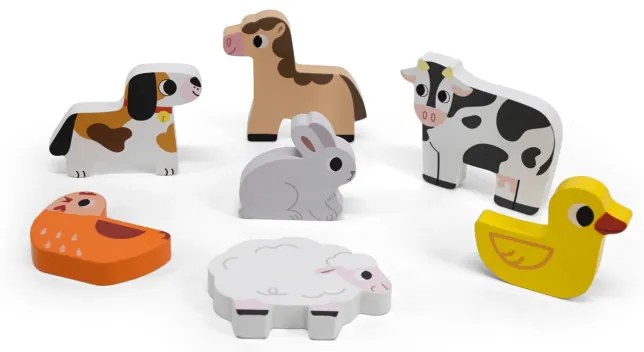 Puzzle na podložke Viga 44702 7 dielikov - farma