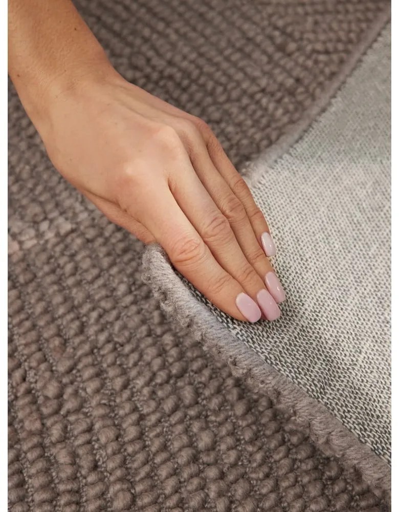 Taupe ručne tkaný vlnený koberec 200x300 cm Calmio – Hanse Home