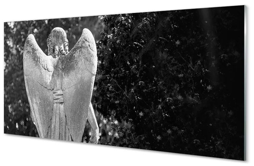 Sklenený obraz Anjel krídla strom 140x70 cm