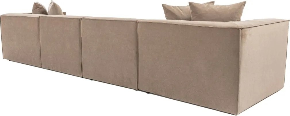 Rohová sedacia súprava Sora 430 cm cappucino pravá