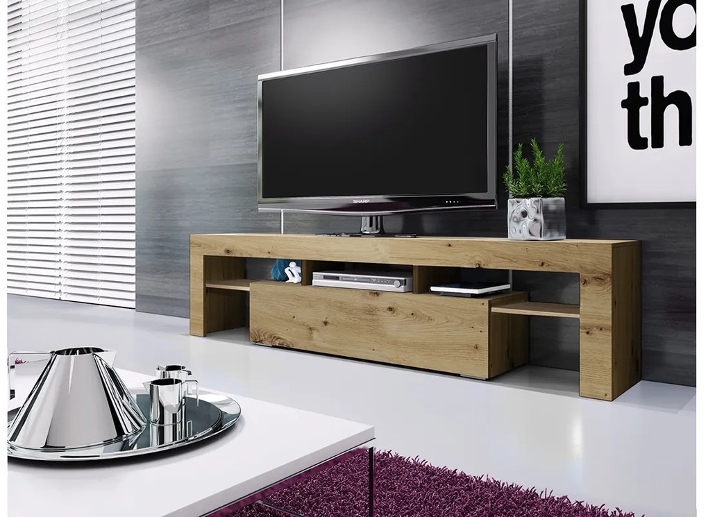 Moderná TV stolík Vera 158 cm - Dub artisan