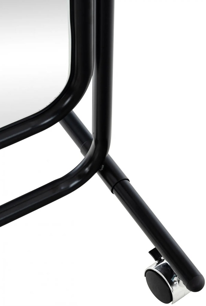 Stojace zrkadlo Medusa 317222 - 166x48x45 cm - Čierna