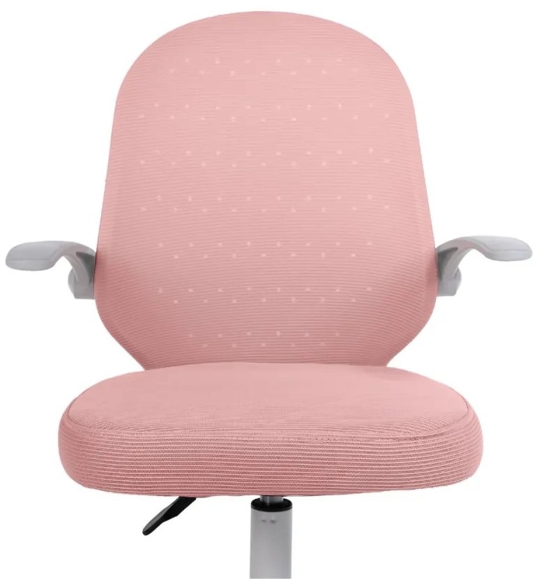Detská otočná stolička Neoseat JUNI 012 s podnožou — látka, ružová