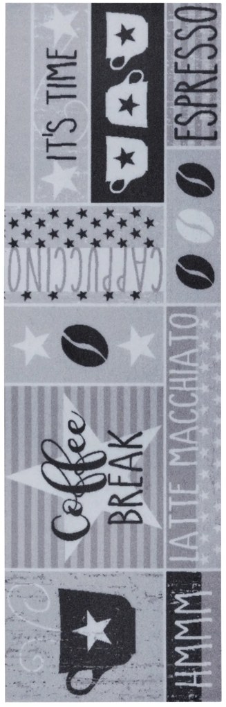 Hanse Home, Koberec behúň Cook & Clean 105723 Grey Black White, 50x150, šedá, kuchyňa