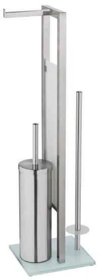 WENKO 25399100 - WC kefa RIVALTA 18x70 cm strieborná/biela/čierna