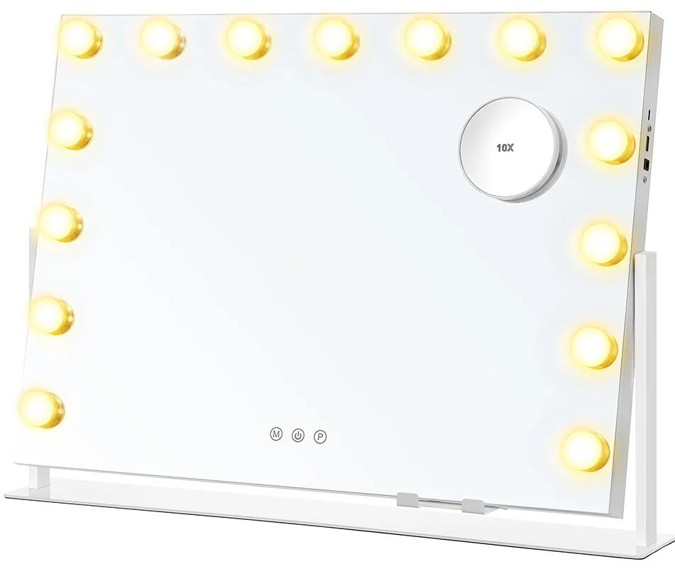 Kosmetické zrcadlo Komis s LED osvětlením bílé