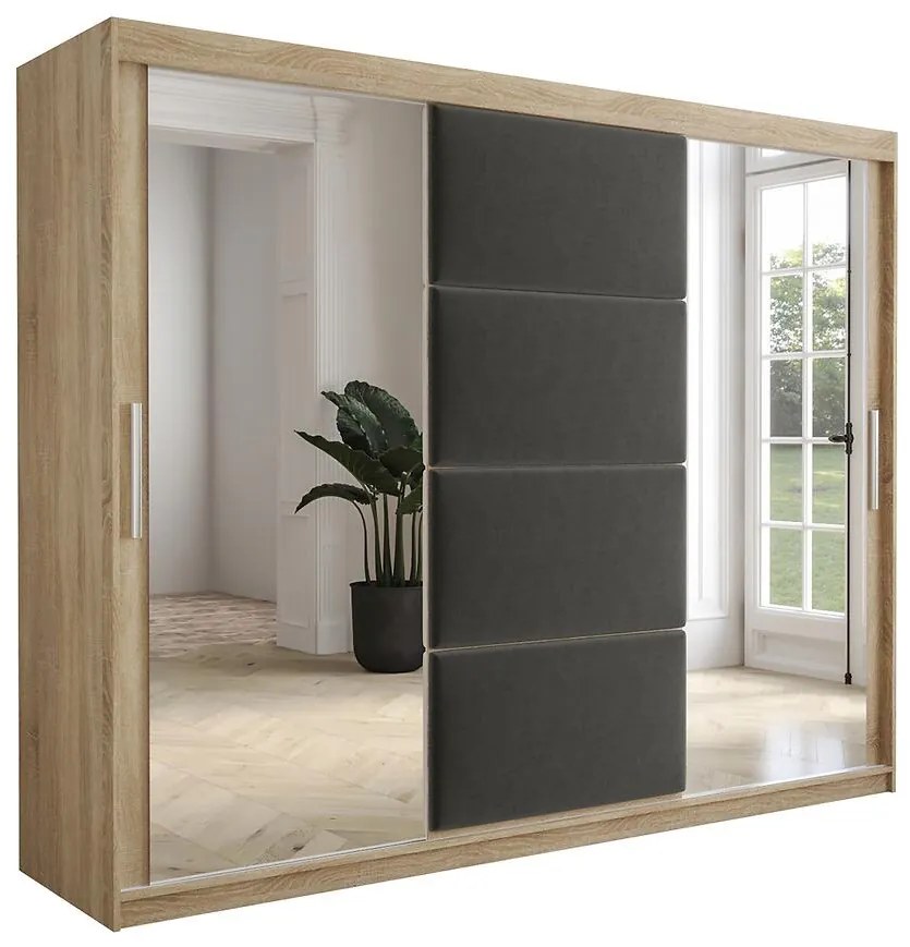 Skriňa Tapi 250 Dub Sonoma/Šedá