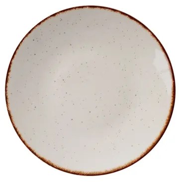 Jedálenská sada 24 ks béžová/hnedá/porcelán