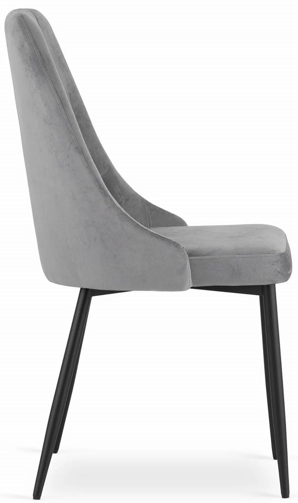 AKCIA Svetlosivá zamatová jedálenská stolička IMOLA II. akosť