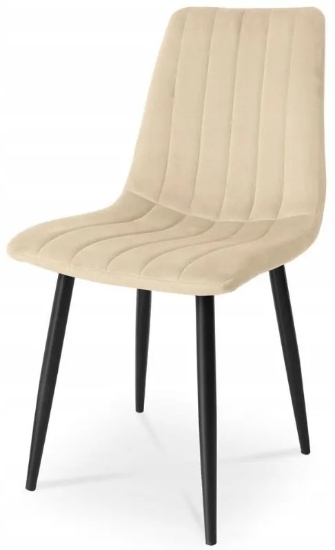 Zamatová jedálenská stolička Verona béžová