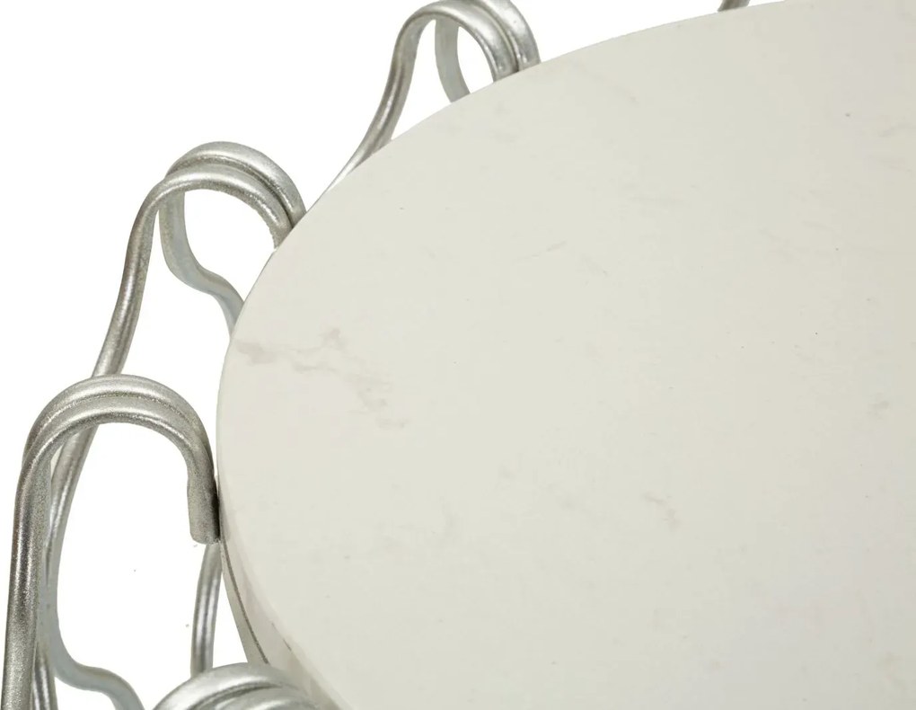 Odkladací stolík Hook 47 cm strieborný