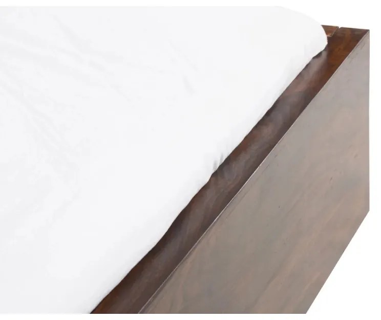 furniture-nabytek.cz - Masívna posteľ Palison z palisandrového dreva, lakovaná, hnedá – 192×212×110 cm