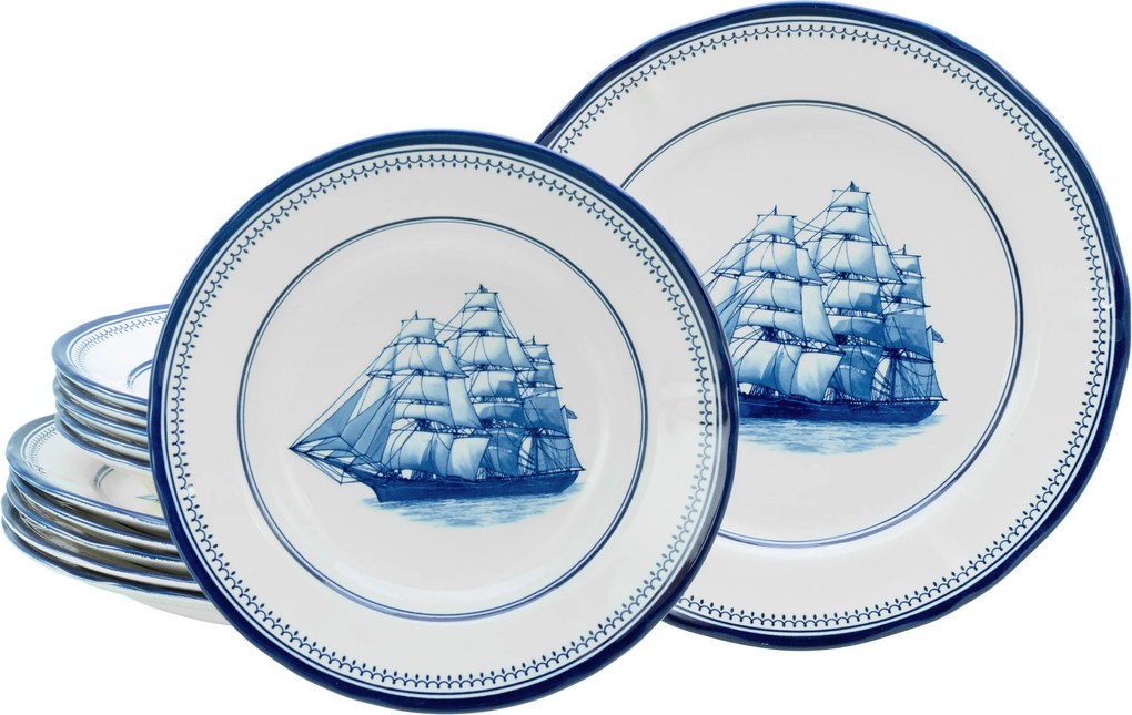 XXXLutz JEDÁLENSKÝ SERVIS Segelschiff blau 12-dielne Creatable - Online Only bytové doplnky - 007768068902