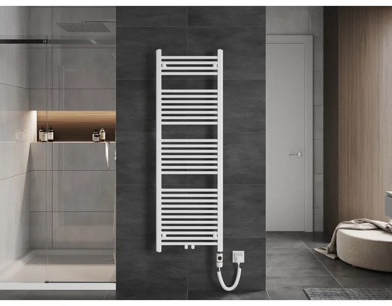 Mexen Mars, elektrické vykurovacie teleso 1500 x 500 mm, 600 W, biela, W110-1500-500-2600-20