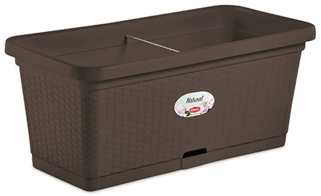 STEFANPLAST Truhlík samozavlažovací Natural flower 80cm, hnedý
