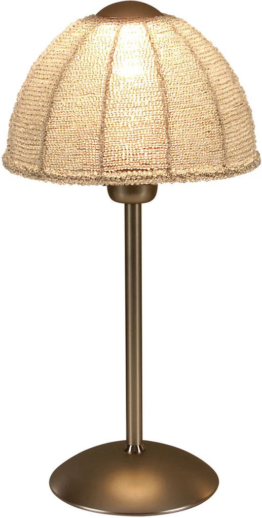 Stolná lampa Pearl s okrúhlym tienidlom biela