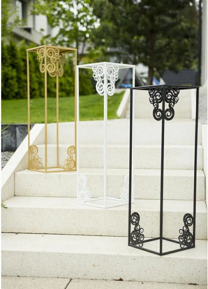 STOJAN NA KVETINÁČ FRAME 80X24X24 CM BIELA