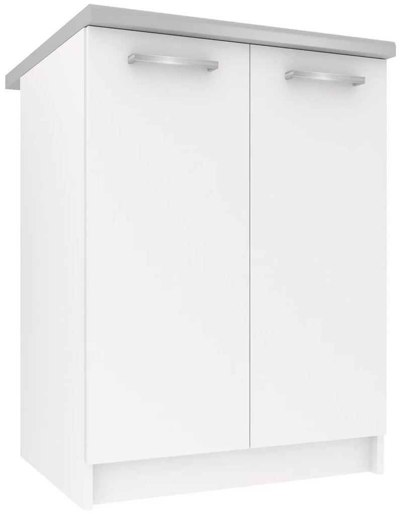 Kuchynská skrinka Belini spodná 60 cm biely mat s pracovnou doskou  TOR SD2-60/0/WT/WT/0/E