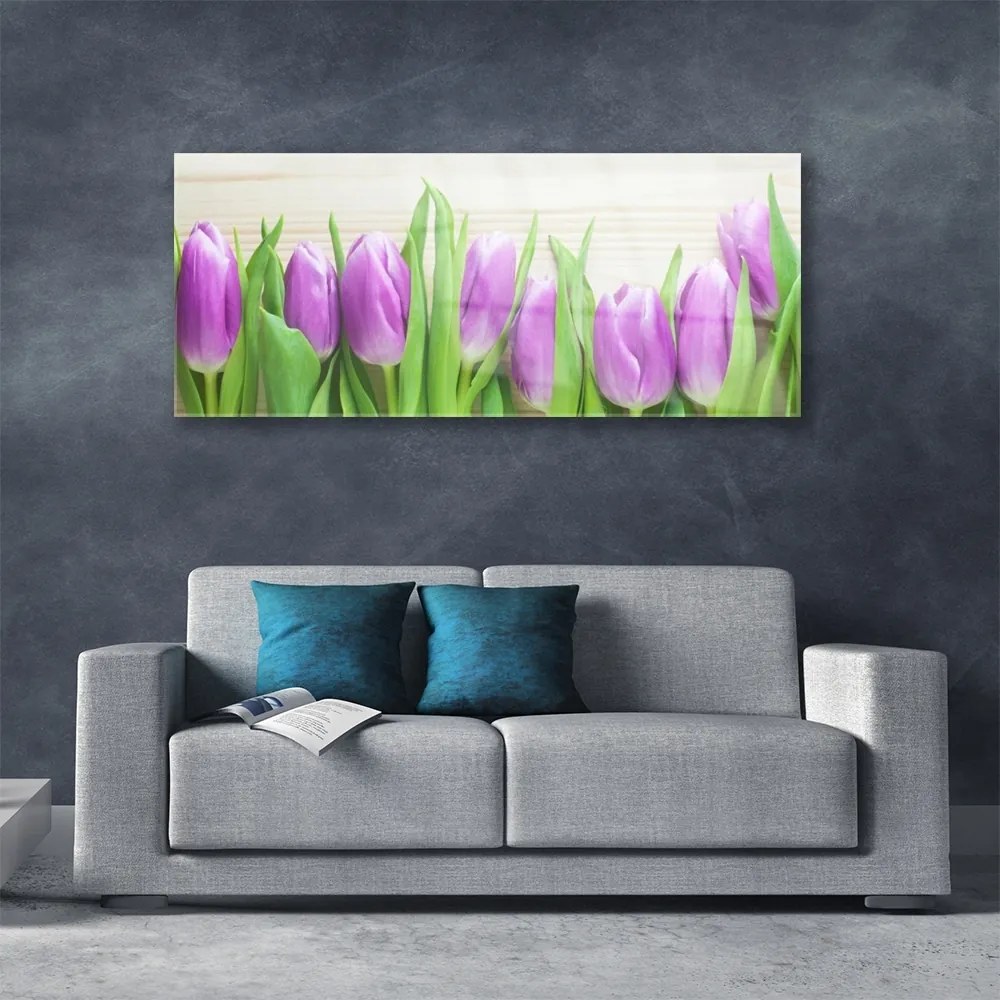 Obraz plexi Tulipány kvety príroda 125x50 cm