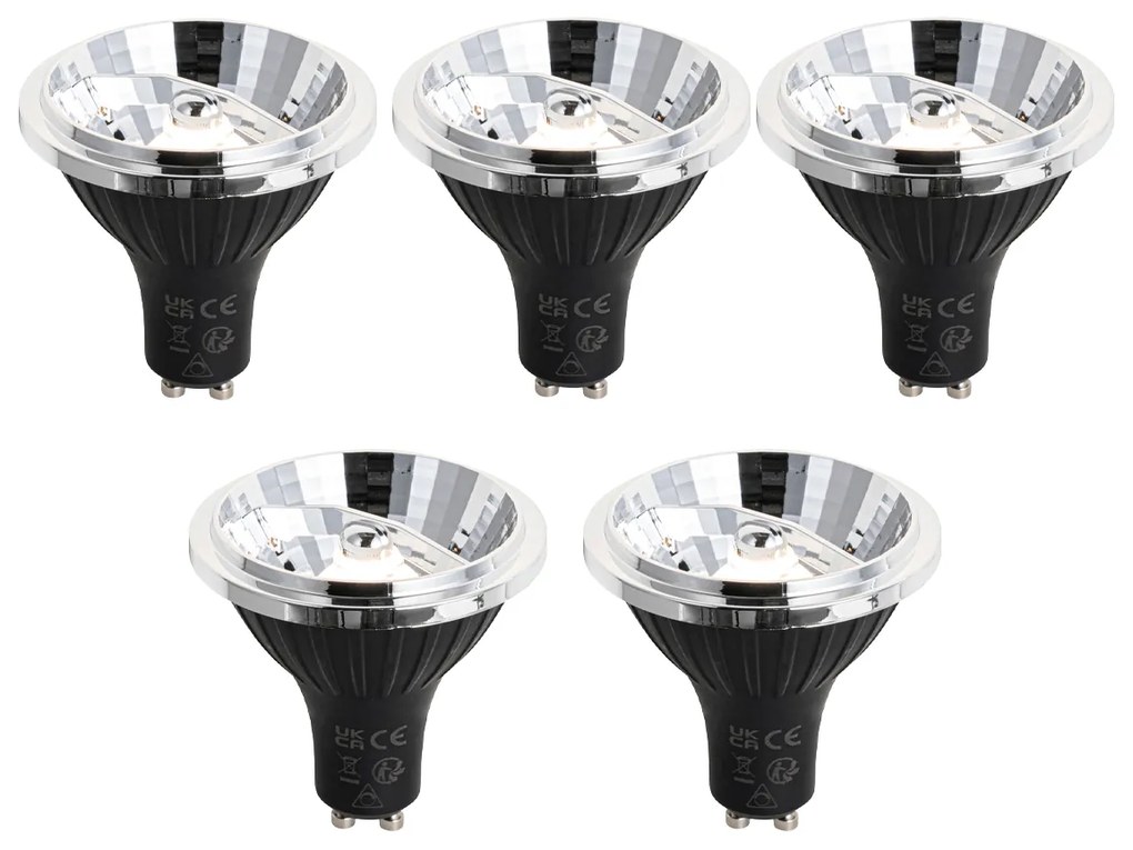Sada 5 stmievateľných LED žiaroviek GU10 70 mm 6,5 W 600 lm 3000 K